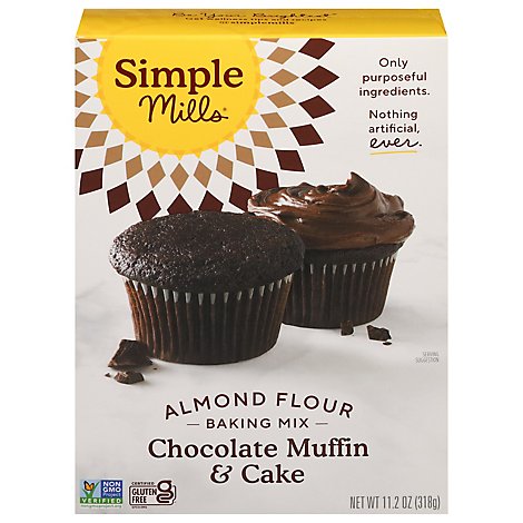 Simple Mills Almond Flour Mix Chocolate Muffin & Cake - 10.4 Oz