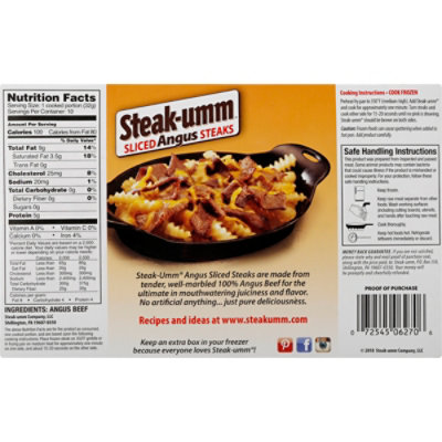 Steak-umm Steaks Angus Sliced 10 Count - 15 Oz - Image 6