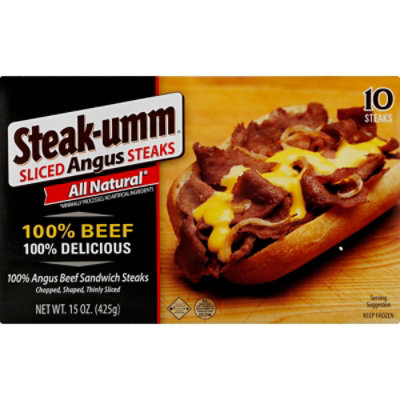 Steak-umm Steaks Angus Sliced 10 Count - 15 Oz - Image 2