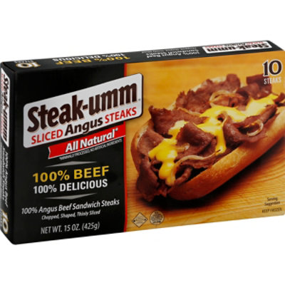 Steak-umm Steaks Angus Sliced 10 Count - 15 Oz