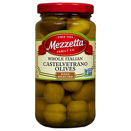 Mezzetta Olives Green Whole Italian Castelvetrano - 10 Oz - Image 1