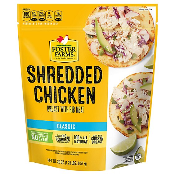 Foster Farms Shredded Chicken Breast - 20 Oz