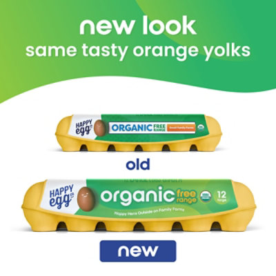 Happy Eggs Free Range Organic - 12 Count - Image 2