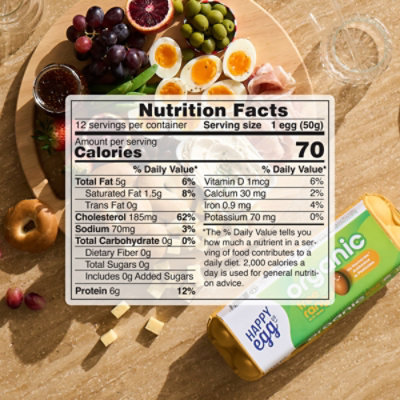 Happy Eggs Free Range Organic - 12 Count - Image 7