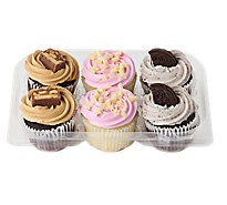 Bakery Cupcake Assorted With Whip 6 Count - Each