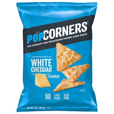 PopCorners Popped Corn Chips Crispy & Crunchy White Cheddar Bag - 7 Oz - Image 3