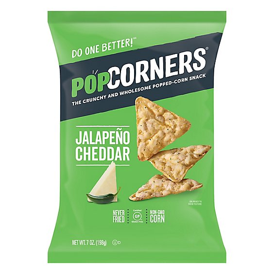 PopCorners Popped Corn Chips Crispy & Crunchy Smokin Jalapeno White Cheddar - 7 Oz