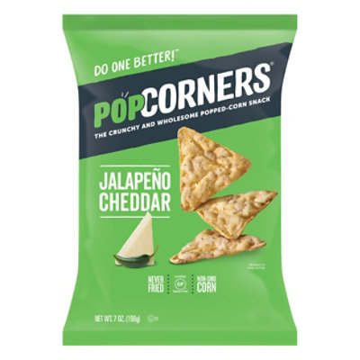 PopCorners Popped Corn Chips Crispy & Crunchy Smokin Jalapeno White Cheddar - 7 Oz