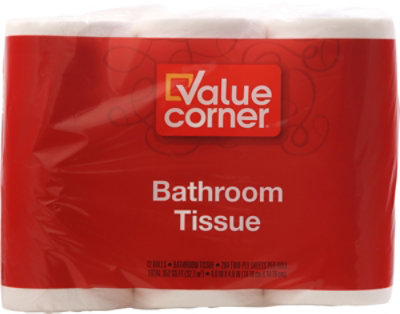 Value Corner Bathroom Tissue 2-Ply - 12 Count - Image 2