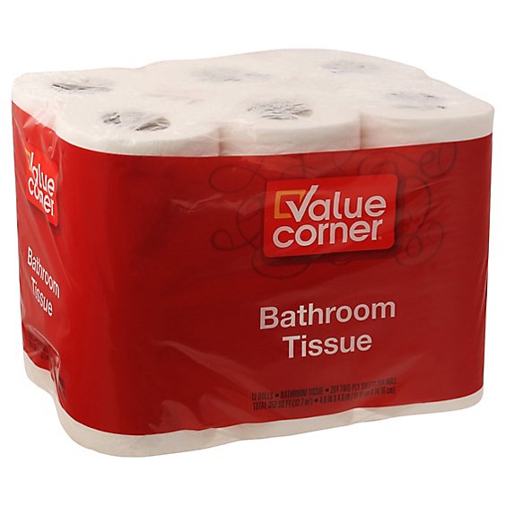 Value Corner Bathroom Tissue 2-Ply - 12 Count
