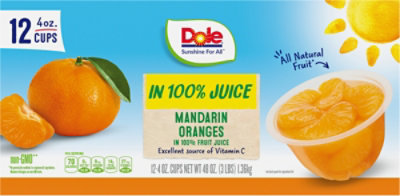 Dole Mandarin Oranges in 100% Fruit Juice Cups - 12-4 Oz - Image 7