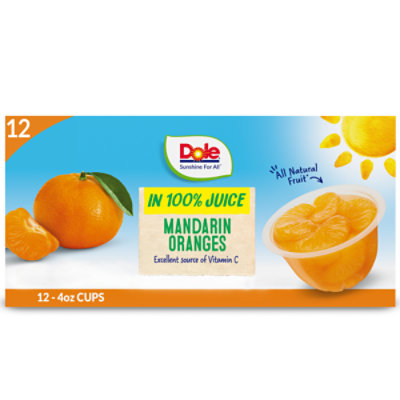 Dole Mandarin Oranges in 100% Fruit Juice Cups - 12-4 Oz - Image 3