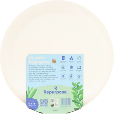 Repurpose Plates Sectional BPA-Free Compostable Heavy Duty 10 Inch Shrink Wrapped - 20 Count - Image 4