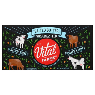 Vital Farms Pasture Raised Sea Salted Alfresco Butter - 8 Oz - Image 2