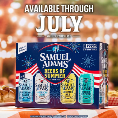 Samuel Adams Cheers for Beers Seasonal Variety Pack Beer Cans - 12-12 ...