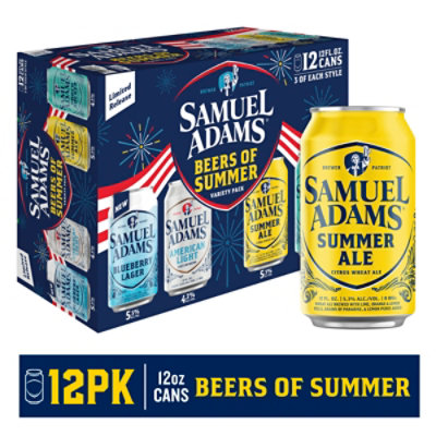 Samuel Adams Beers of Summer Seasonal Variety Beer Cans - 12 - 12 Fl. Oz. - Image 1