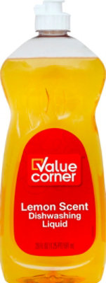 Value Corner Dishwashing Liquid Lemon Scent Bottle - 20 Fl. Oz. - Image 2