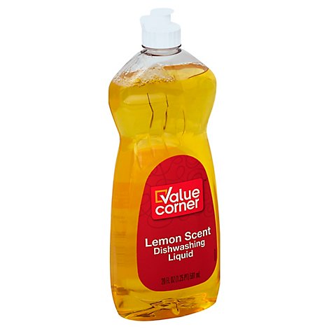 Value Corner Dishwashing Liquid Lemon Scent Bottle - 20 Fl. Oz.