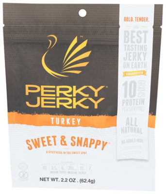 Perky Jerky Turkey Jerky Sweet & Snappy - 2.2 Oz