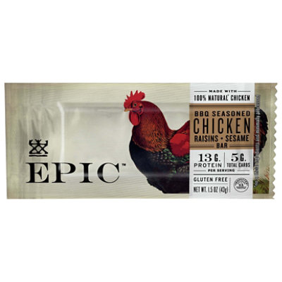 EPIC Bar Chicken Sesame + BBQ Seasoned - 1.5 Oz