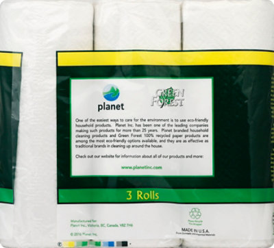 Green Forest Paper Towels 2-Ply Recycled - 3 Roll - Image 3