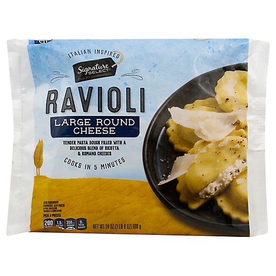 Signature Select Ravioli Cheese Round - 24 Oz