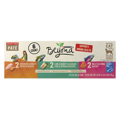 Beyond Cat Food Grain Free Pate Variety Pack Box - 6 - 3 Oz - Image 1