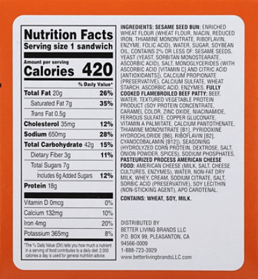 Signature SELECT Heat & Serve Snack Cheeseburger Frozen - 5.1 Oz - Image 6