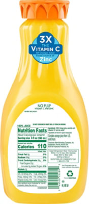 Tropicana Pure Premium Orange Juice with Vitamin C Plus Zinc Chilled - 52 Fl. Oz. - Image 6