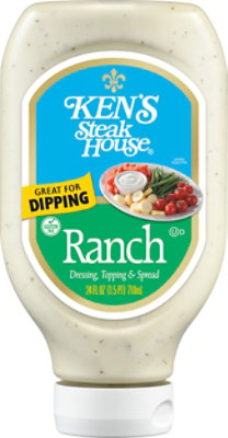 Kens Steak House Dressing Topping & Spread Ranch Squeeze Bottle - 24 Fl. Oz.