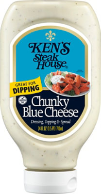 Kens Steak House Dressing Topping & Spread Blue Cheese Chunky Squeeze Bottle - 24 Fl. Oz. - Image 1