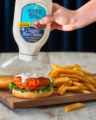 Kens Steak House Dressing Topping & Spread Blue Cheese Chunky Squeeze Bottle - 24 Fl. Oz. - Image 2