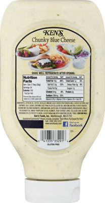 Kens Steak House Dressing Topping & Spread Blue Cheese Chunky Squeeze Bottle - 24 Fl. Oz. - Image 3