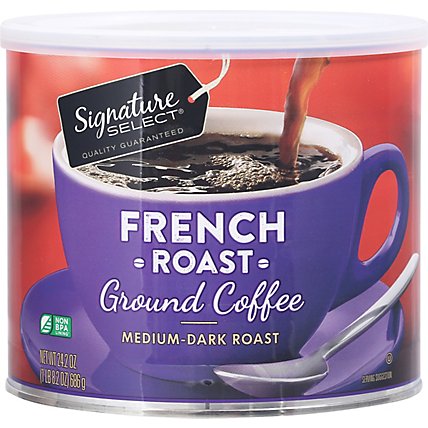 Signature SELECT Coffee Ground Medium Dark Roast French Roast - 24.2 Oz - Image 2