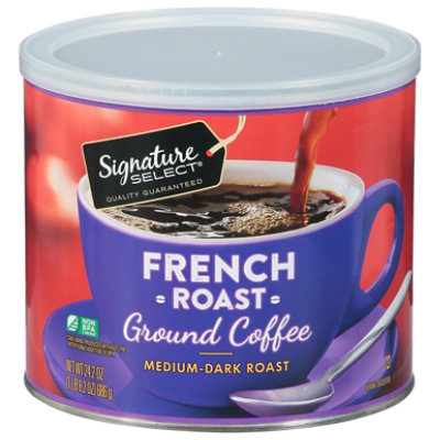 Signature SELECT Coffee Ground Medium Dark Roast French Roast - 24.2 Oz - Image 1