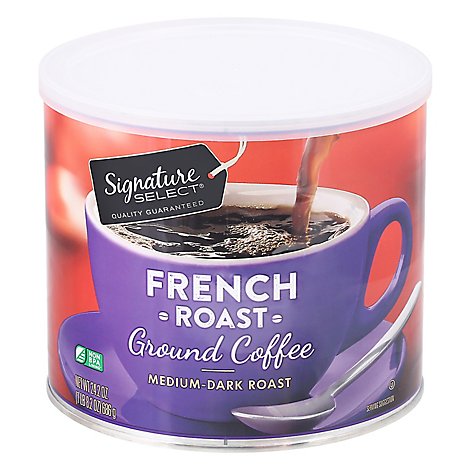 Signature SELECT Coffee Ground Medium Dark Roast French Roast - 24.2 Oz