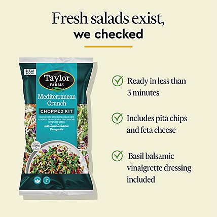 Taylor Farms Mediterranean Crunch Chopped Salad Kit Bag - 11 Oz - Image 8