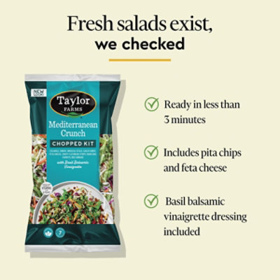 Taylor Farms Mediterranean Crunch Chopped Salad Kit Bag - 11 Oz - Image 6