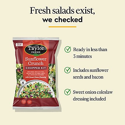 Taylor Farms Sunflower Crunch Chopped Salad Kit Bag - 12.85 Oz - Image 2