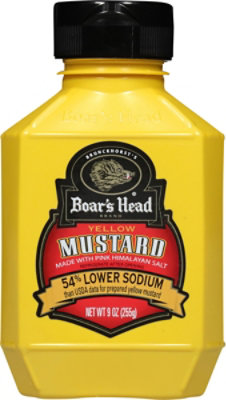 Boars Head Mustard Yellow Low Sodium - 9 Oz - Image 1