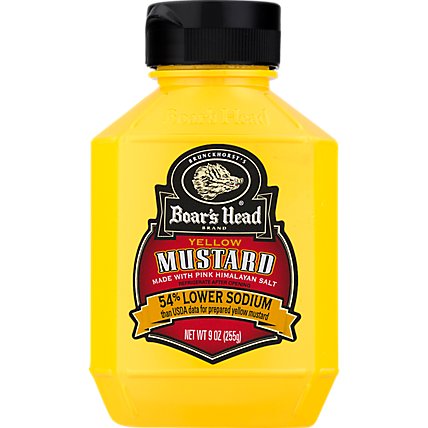 Boars Head Mustard Yellow Low Sodium - 9 Oz - Image 1
