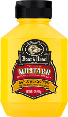 Boars Head Mustard Yellow Low Sodium - 9 Oz