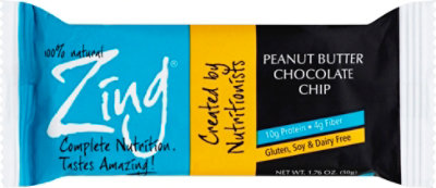 Zing Peanut Butter Chocolate Chip Bar - 1.76 Oz - Image 2