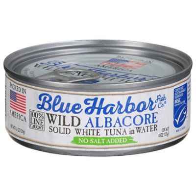 Blue Harbor Fish Co. Tuna Wild Albacore Solid White in Water No Salt Added - 4.6 Oz - Image 2