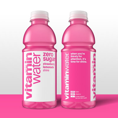 vitaminwater Zero Water Beverage Nutrient Enhanced Shine Strawberry Lemonade - 20 Fl. Oz. - Image 4