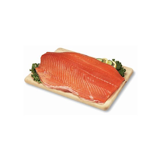 Seafood Service Counter Fish Salmon Sockeye Fillet Seasoned Fresh - 1.00 LB
