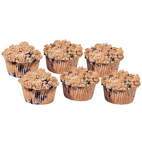 Bakery Blueberry Muffins 6 Count - Each