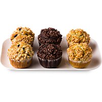 Bakery Muffins Bluebry Chocolate Bran Assorted 6 Count - Each - Image 1