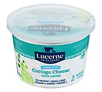 Lucerne Cottage Cheese Lowfat 2% Calcium Fortified Chives - 16 Oz