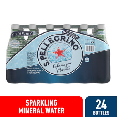 S. PELLEGRINO Sparkling Natural Mineral Water, Plastic Bottles - 24-16.9 Fl. Oz. - Image 1